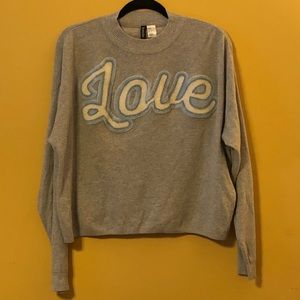 Preloved H &M  Grey “Love” Sweater B13